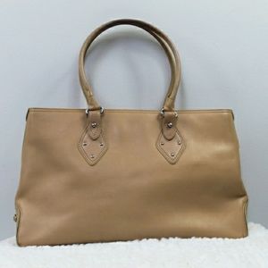 Cole Haan tan 3 compartment leather tote